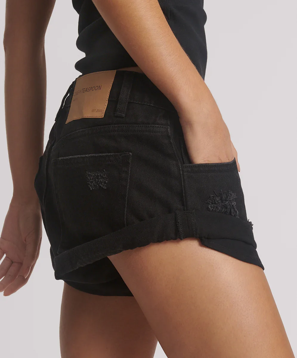 BANDITS DENIM SHORTS DOUBLE BLACK - Image 4