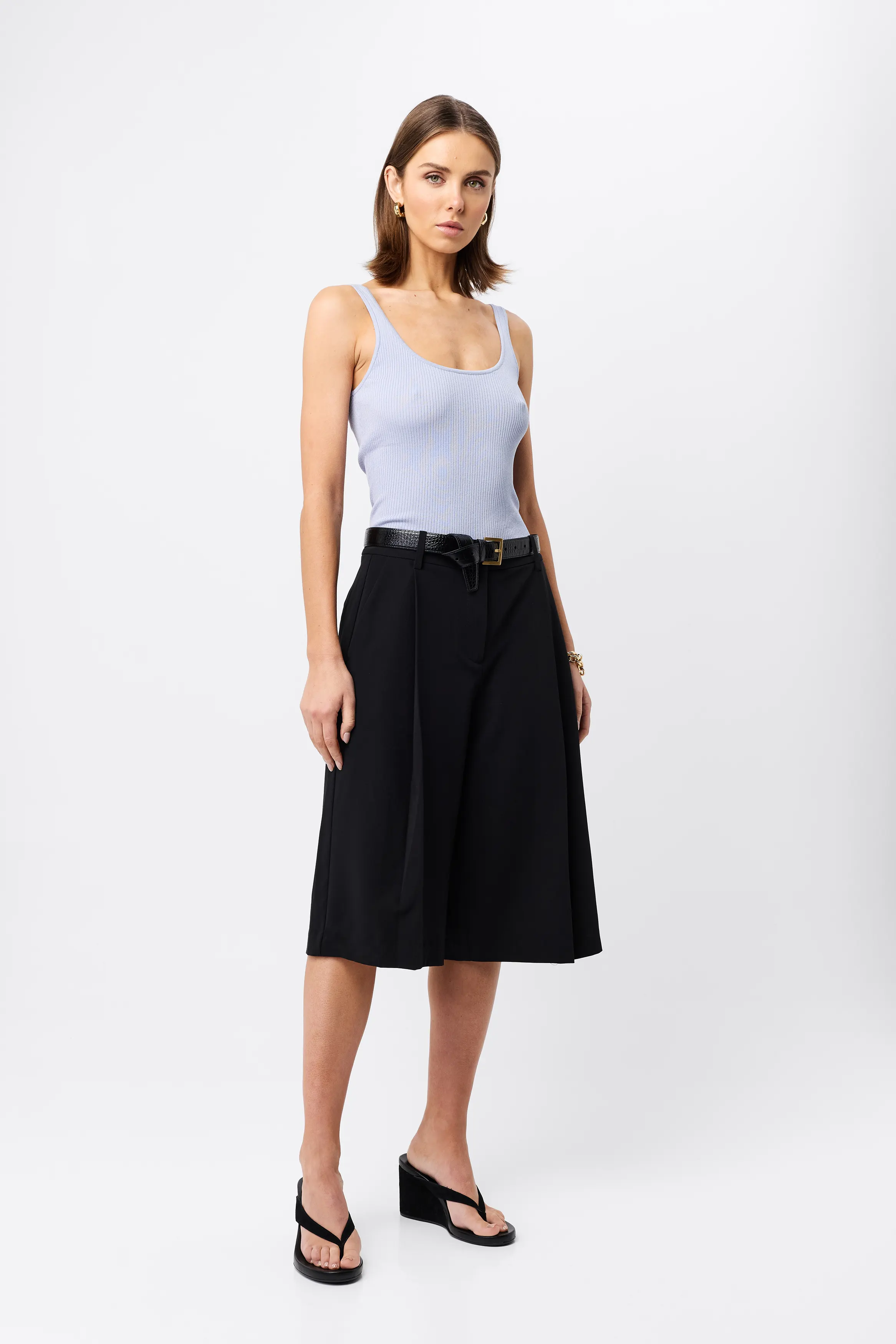 FINE LINE KNIT TANK SKY BLUE - Image 5