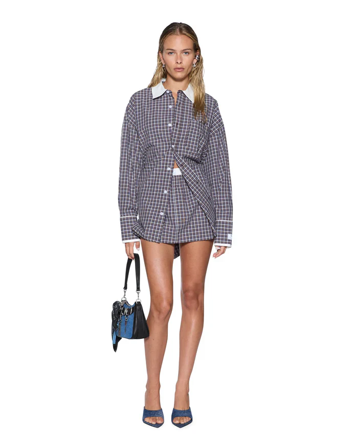 BOXER MINI SKIRT PLAID WHITE - Image 5
