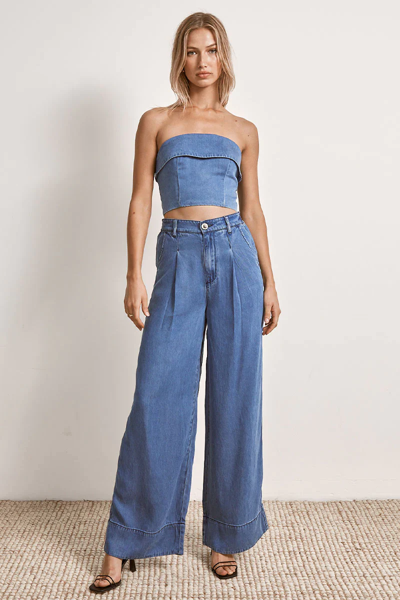 ODYSSEY STRAPLESS TOP DENIM - Image 3