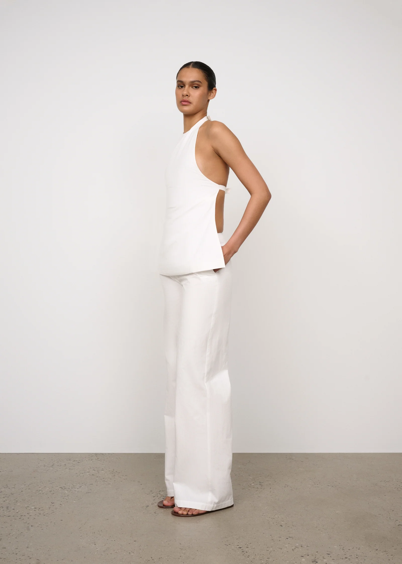 AUGUST HALTER TOP WHITE