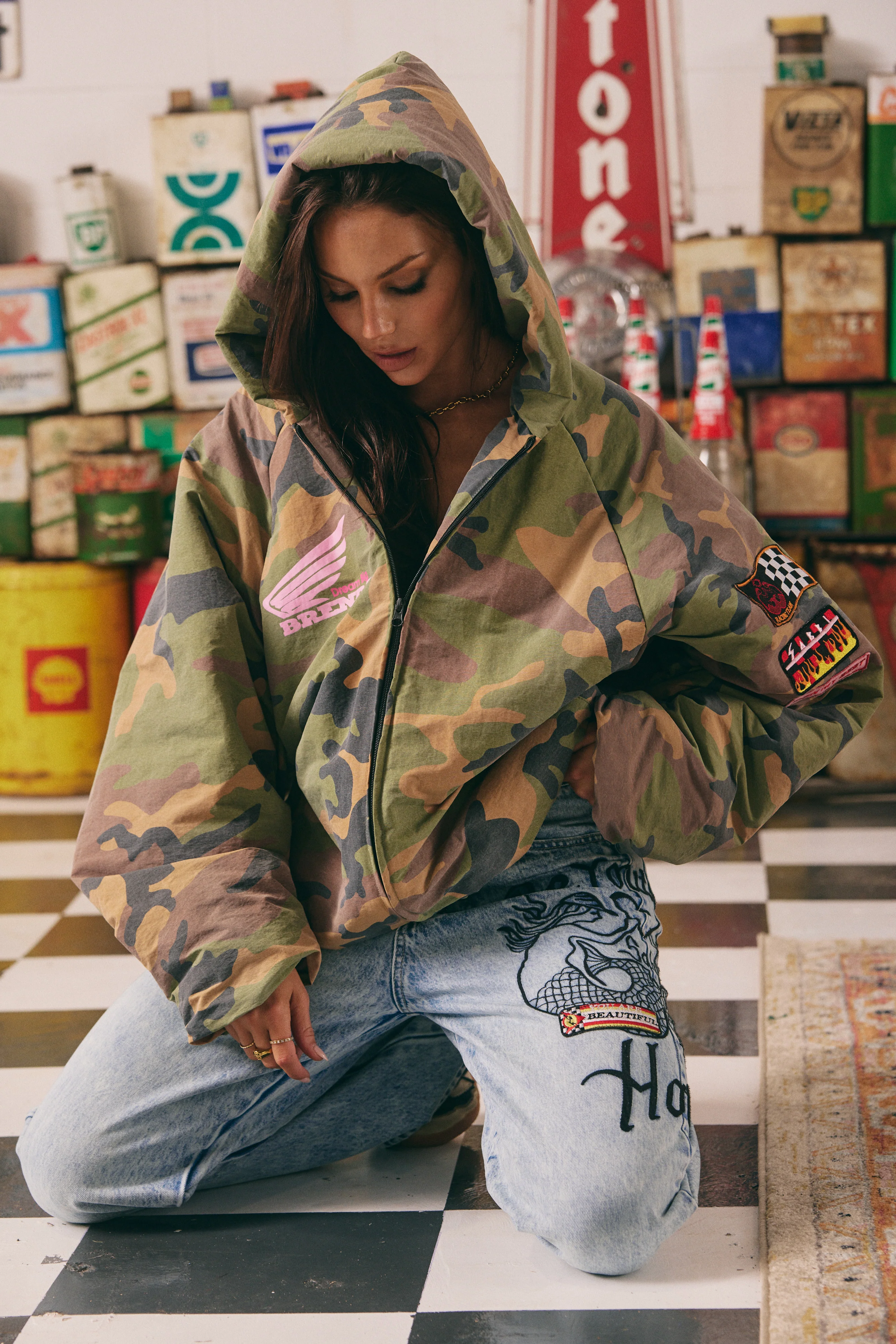 SABBI BE KIND BOMBER JACKET CAMO - Image 9