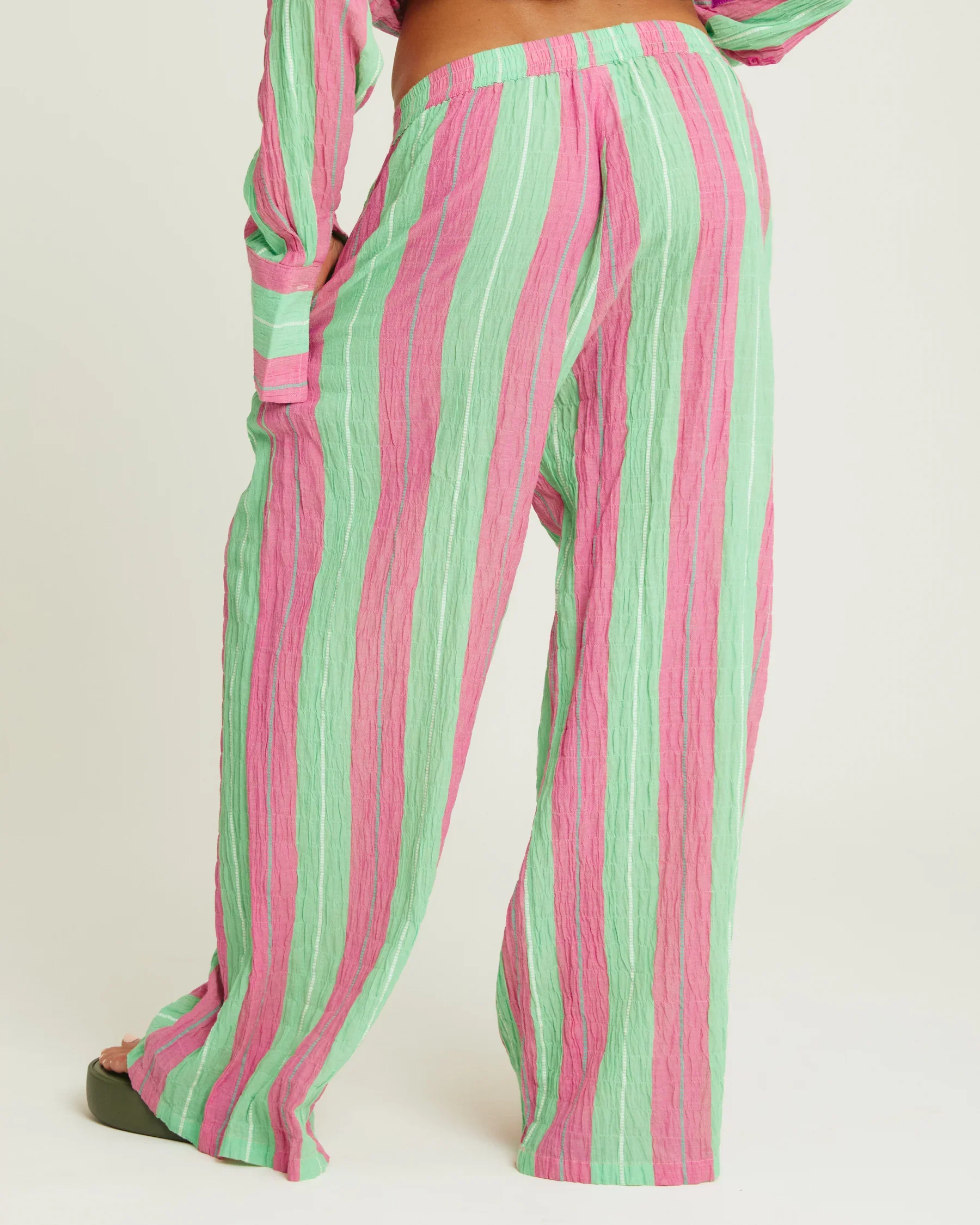 SABBI THE MEXICOLA PANTS POP STRIPE GREEN - Image 5