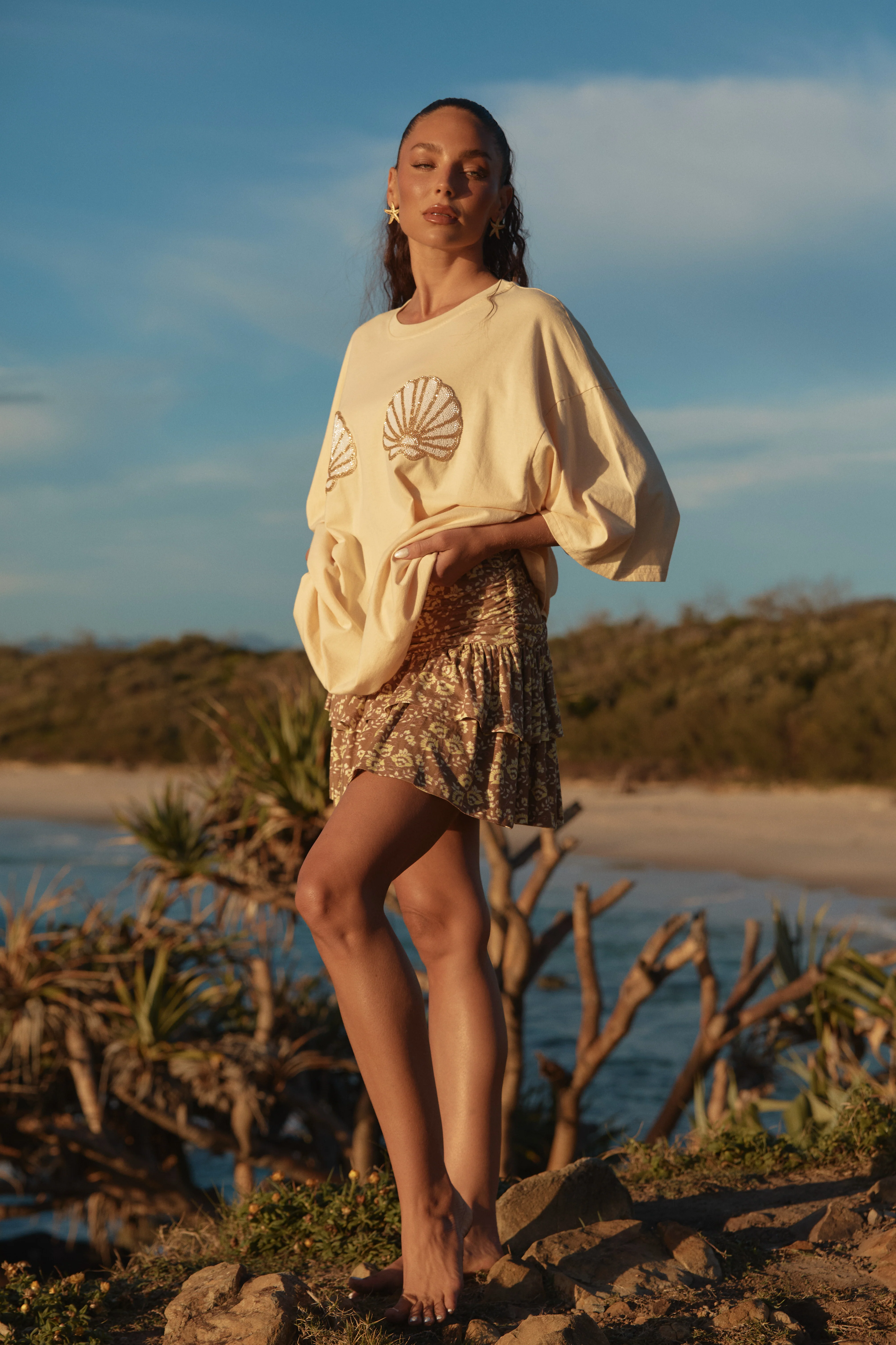 SABBI THE SEAS THE DAY RA-RA SKIRT MOCHA - Image 2