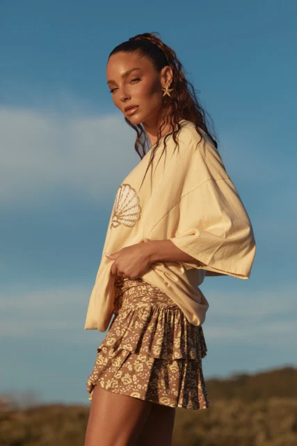 SABBI THE SEAS THE DAY RA-RA SKIRT MOCHA - Image 3