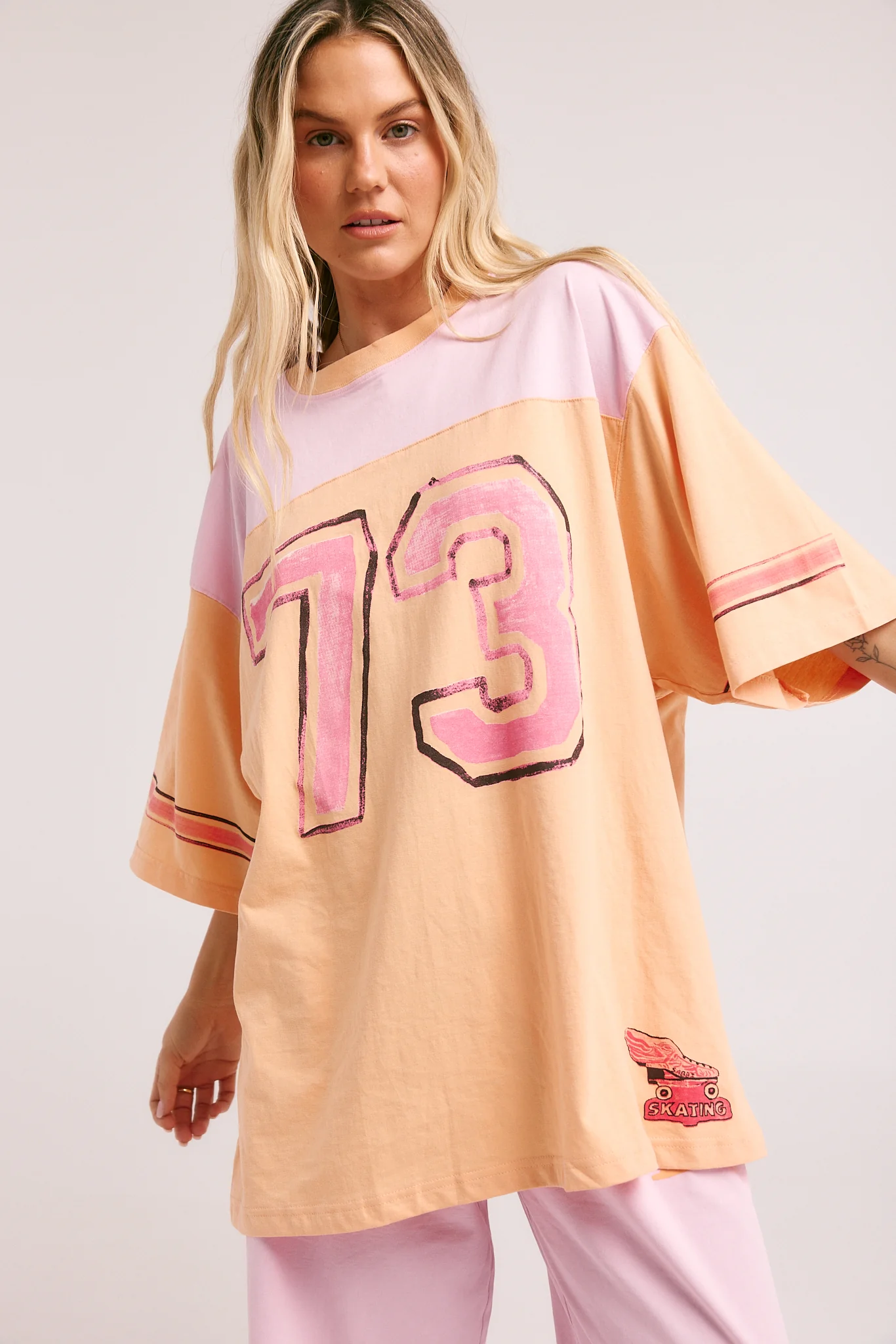 SABBI THE SKATE DON'T HATE TEE PEACH