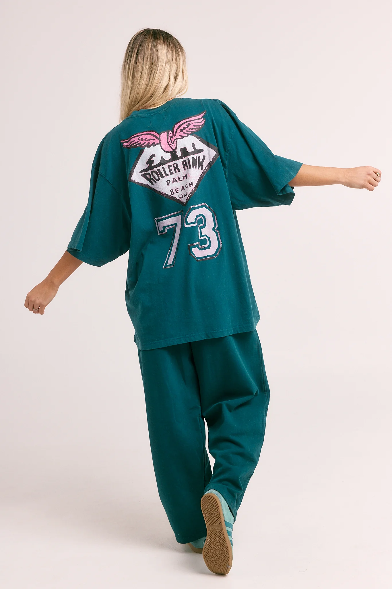 SABBI THE SKATE DON'T HATE TEE TEAL - Image 6