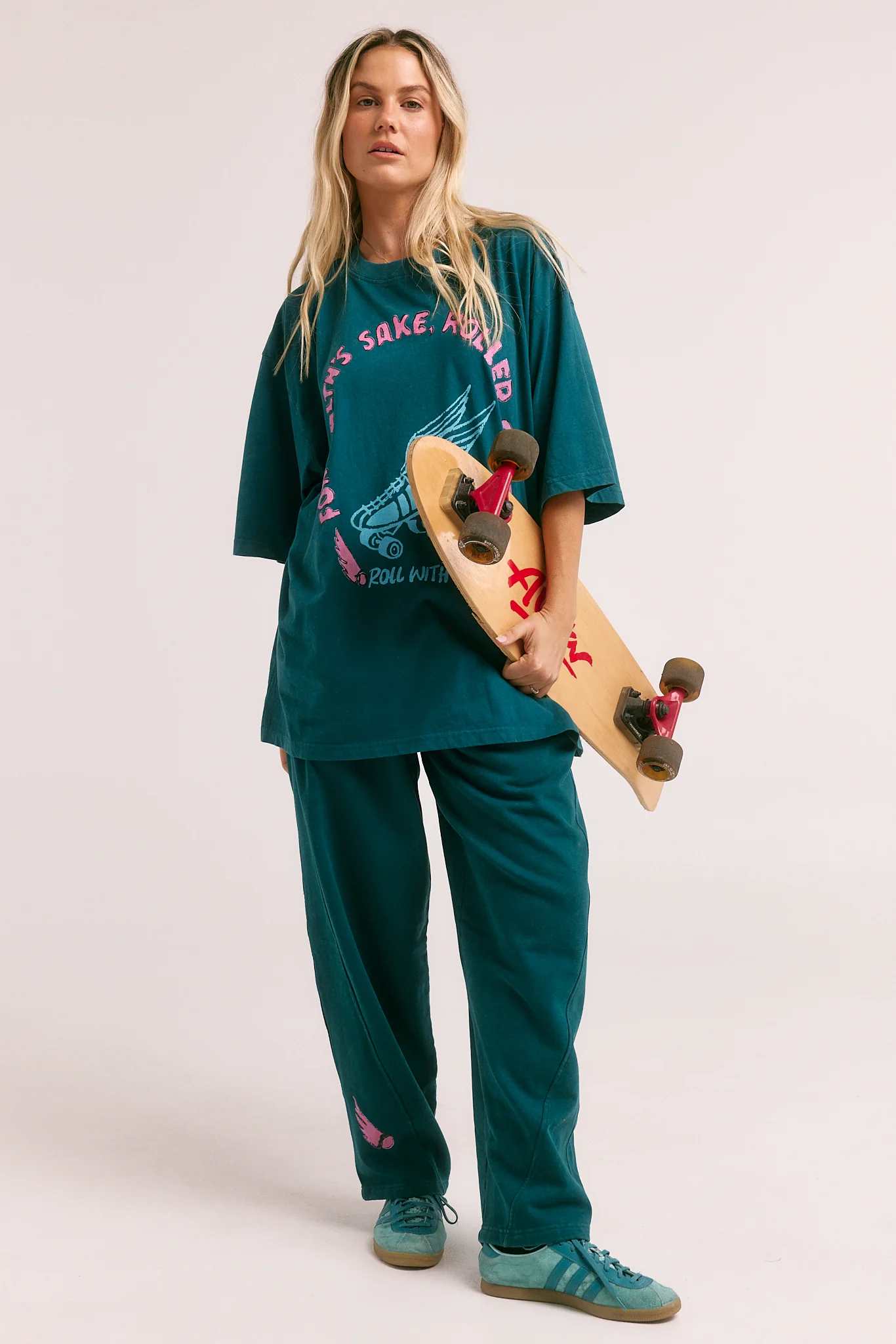 SABBI THE SKATE DON'T HATE TEE TEAL - Image 9