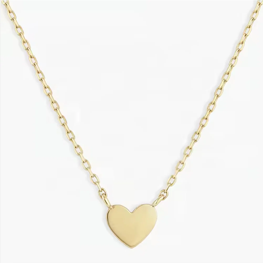 SOLID HEART MINI NECKLACE GOLD