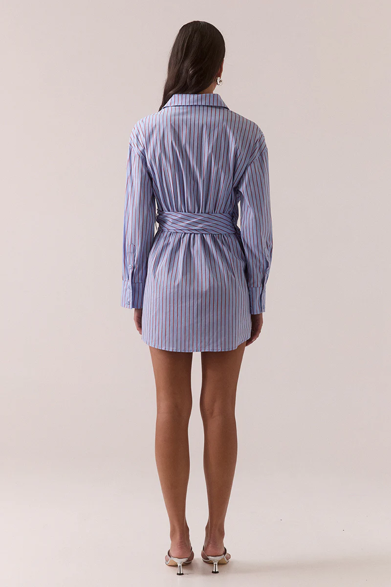 TAVEN SHIRT DRESS CORNFLOWER STRIPE - Image 5