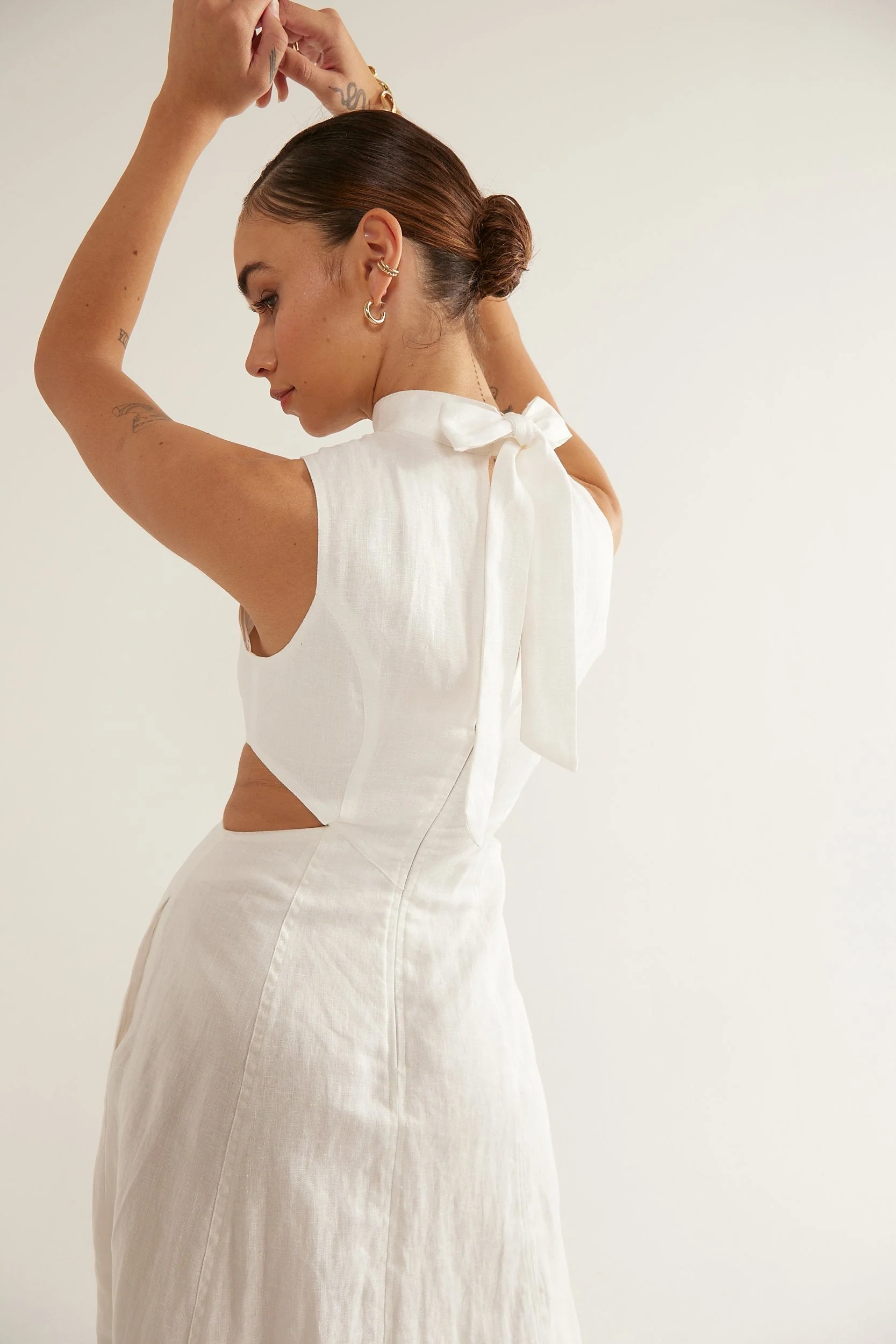VIRTUE MIDI DRESS CHALK - Image 10