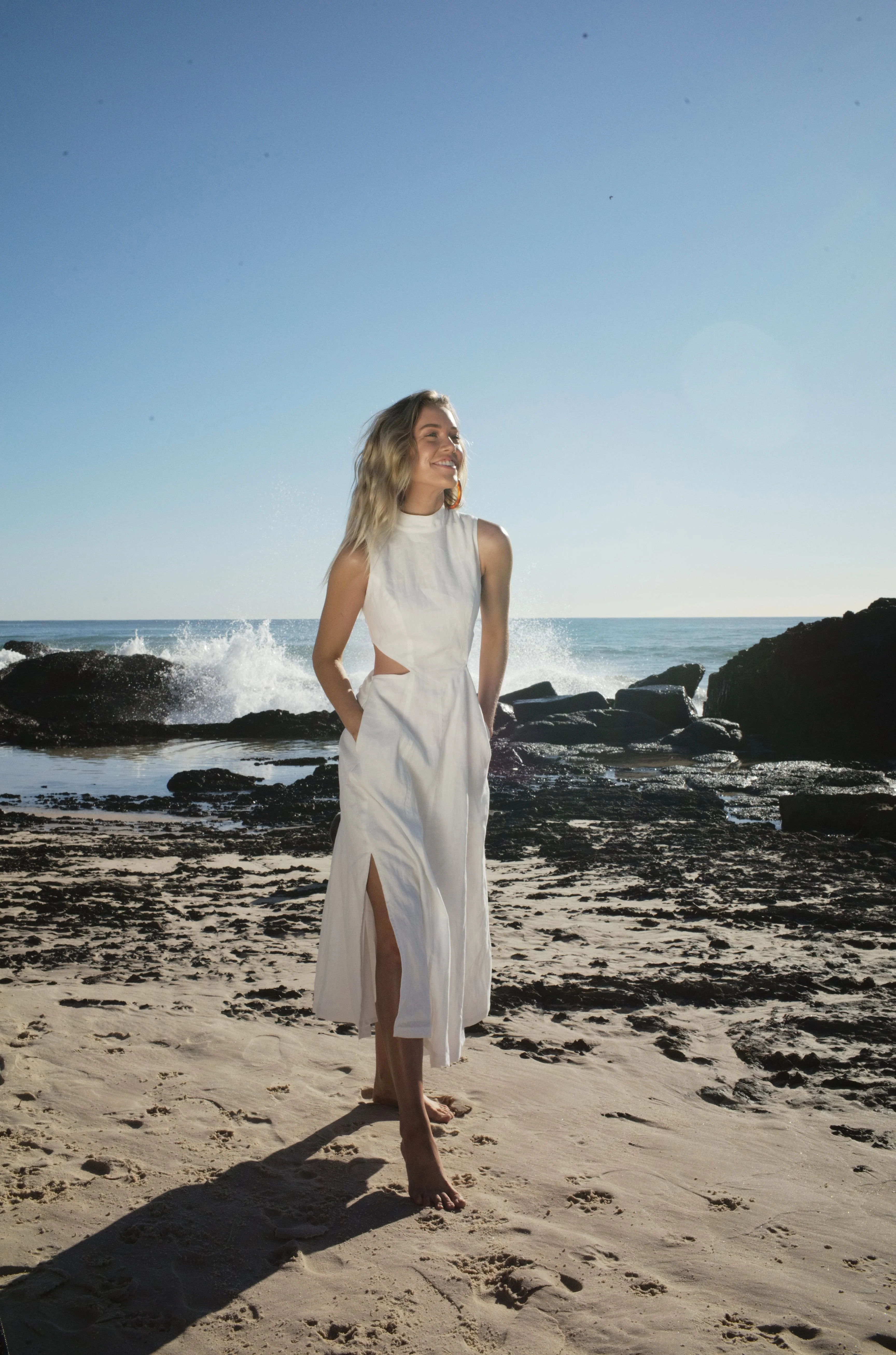 VIRTUE MIDI DRESS CHALK - Image 5